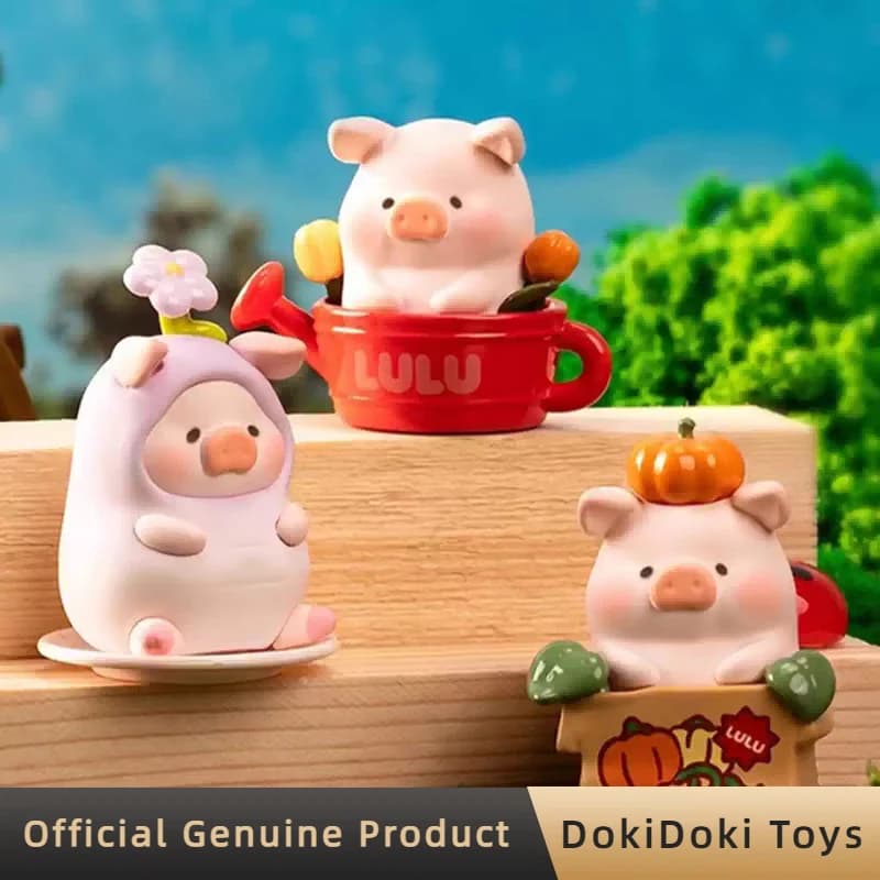 Genuine Lulu The Piggy Lulu Garden Series Mini Figures Blind Box Cute Lulu Doll Desktop Ornaments Toys Surprise Gift Bag Gift