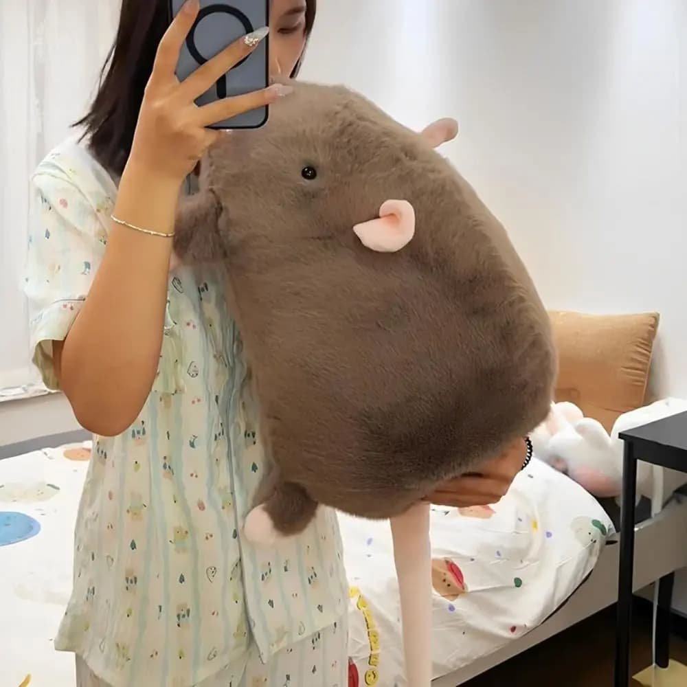 35/50 cm Mouse Doll Cartoon Fiore di grandi dimensioni Ramo Rat Doll Morbido peluche Figura animale Regalo per bambini Giocattoli di compleanno e hobby