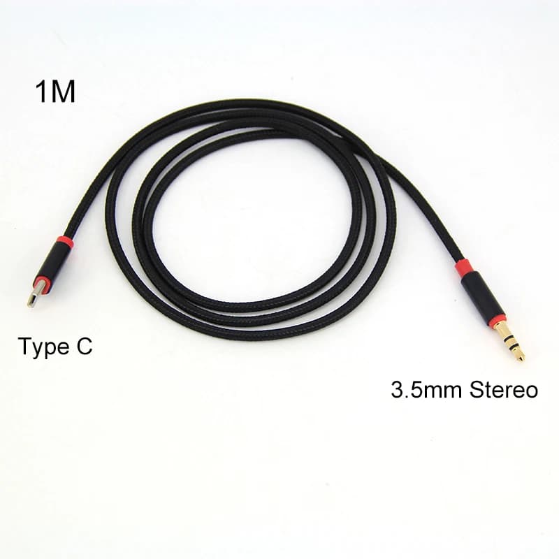 1M USB Type C To 3.5mm Audio converter Cable Adapter For USB C Type-c Jack Aux Car Stereo Speaker A7