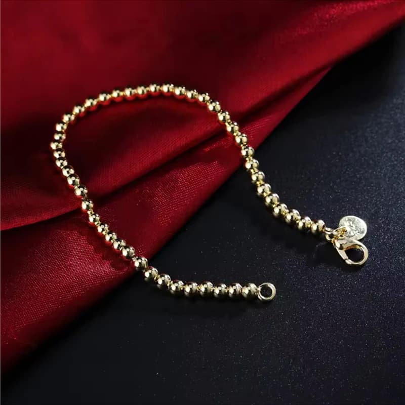 Regali di Natale Bracciale a catena con perline con ciondoli per ragazze adolescenti Regalo da donna Gioielli di moda per la festa nuziale delle donne