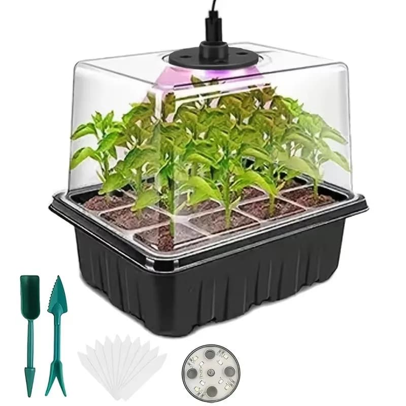 Seedling Cultivation Set (1/2/3 Pieces per Set), 8 Adjustable Brightness Adjustable Greenhouse Seedling Cultivation Boxes, Suita