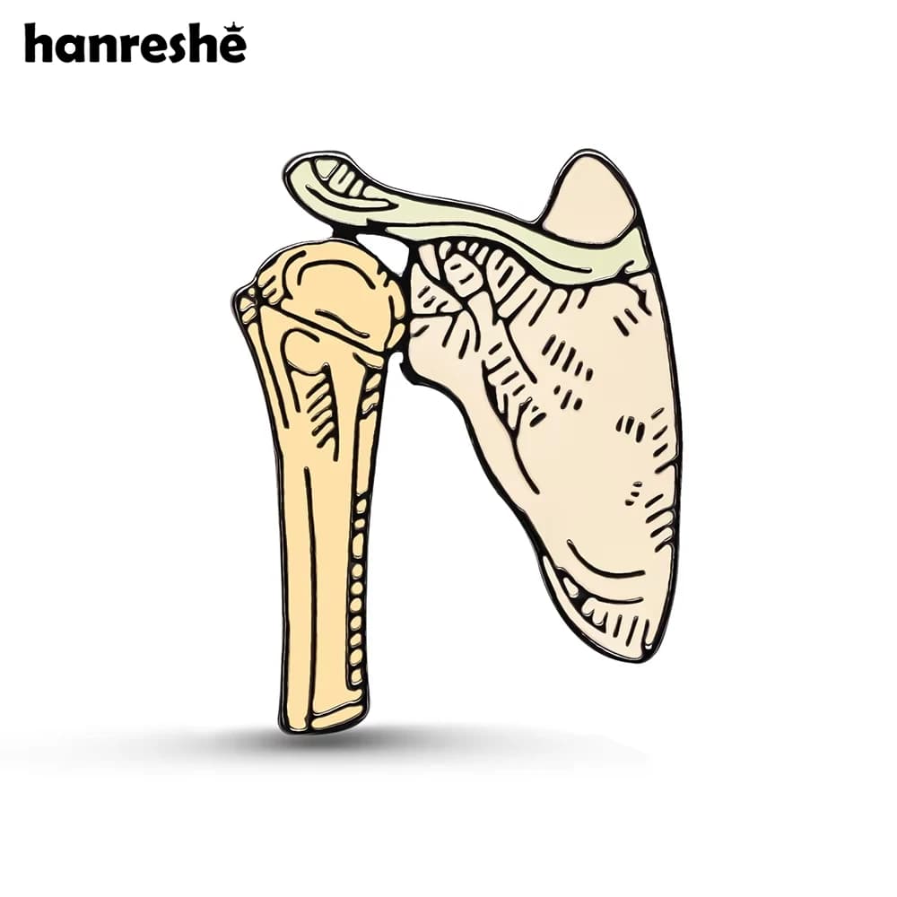 Hanrelhe ortopedico scapola smalto spilla spilla distintivo osseo medico gioielli bavero zaino regalo decorativo per medici infermieri