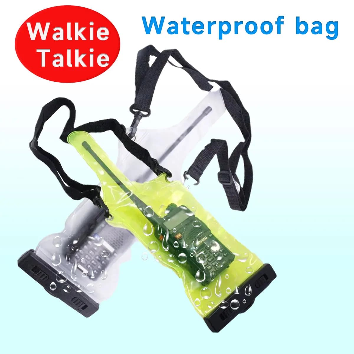 ABBREE Walkie Talkie Custodia impermeabile Custodia IP67 per Baofeng UV-5R BF-888S UV-13 UV-21 Quansheng Radio bidirezionale