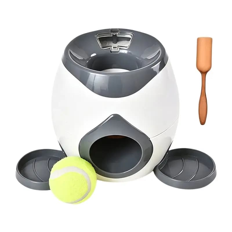 B23B Automatic Dog Ball Launcher Dog Tennis Food Reward Machine Interactive Dog Ball Thrower Dog Tennis Balls Feeder For Dogs
