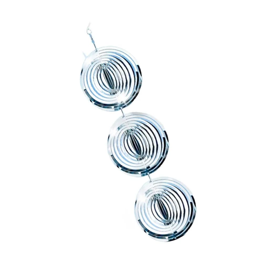 3D Reflective Stainless Steel Wind Chime for Deterring Pigeons Swallows Herons in Residential Commercial Outdoor Spaces