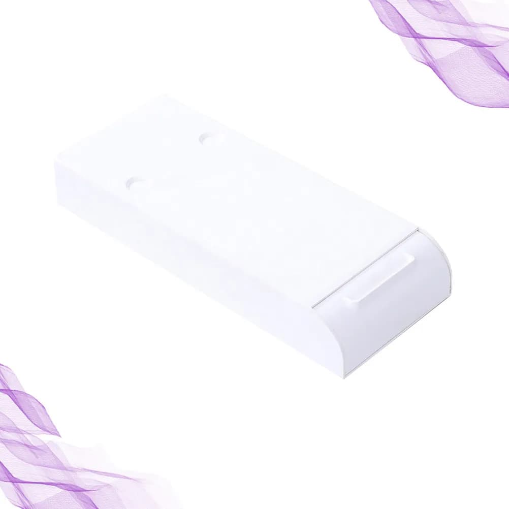 Under Desk Adhesive Storage Box White Thickened Heavy Duty Sticky Organizer Tray for Pens Scissors Cable Memo Pads Office Home