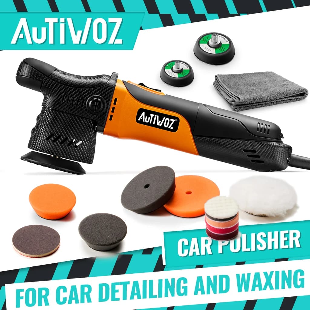 AUTIWOZ W02 Mini Lucidatrice Rotorbitale per Auto, Orbita 12mm, 2 e 3 Pollici, Macchina Lucidatrice DA 650W 7000RPM, Lucidatrice per Dettagli