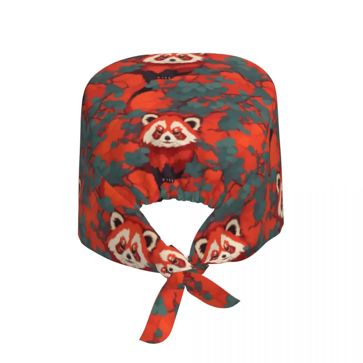 Cappello Chirurgico Rosso Panda, Berretto da Lavoro per Medici, Cappello Regolabile per Infermieri e Dentisti, Unisex