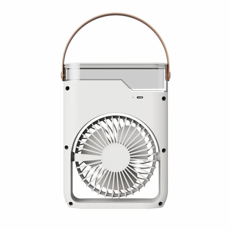 2 In 1 Mini Desk Mist Cooler Fan Rechargeable Humidifier Portable Spray Cooling Fan For Office Desktop