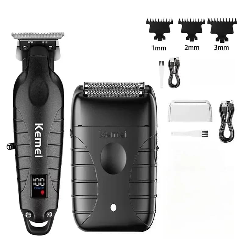 Kemei KM-2290 KM-2293 KM-T95 Professional cutting machine Electric shaver Hair cutter with LCD display for men