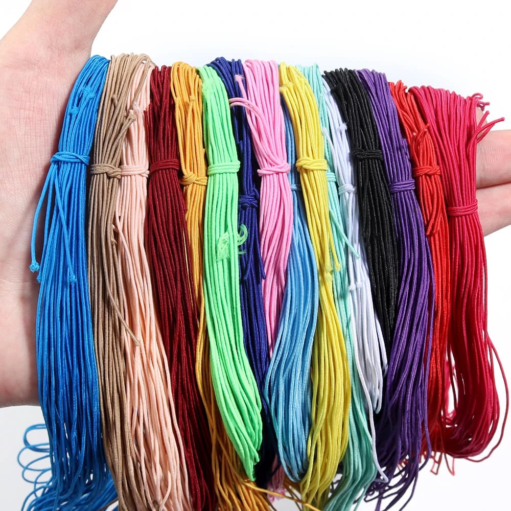 Apx 25Yards/Pack Color Braided Elastic Cord Beading Craft Stretch Threads String for Jewelry Making DIY Bracelet Accessories