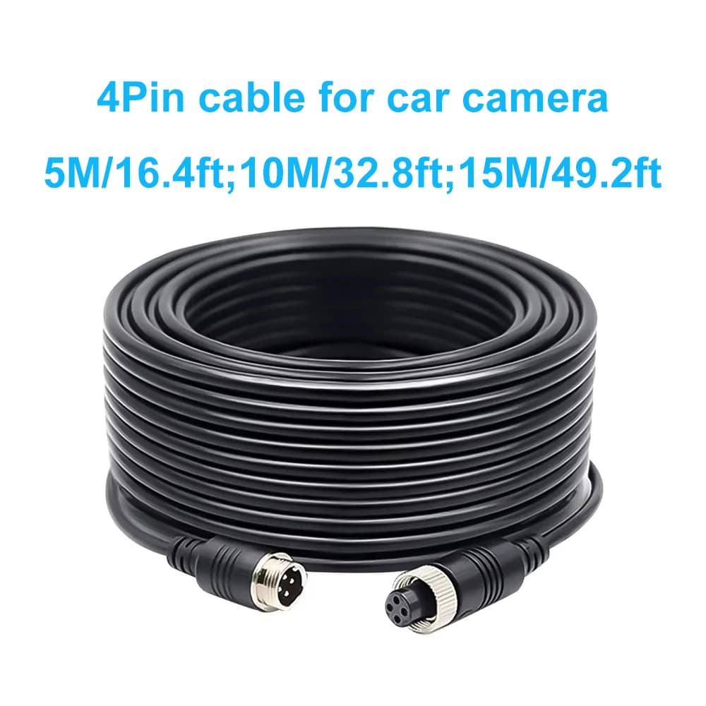 Cavo video di prolunga per aviazione a 4 pin 5M/10M/15M/20M per autobus Turck Van Lorry RV Monitor CCTV DVR TV telecamera di backup connessione