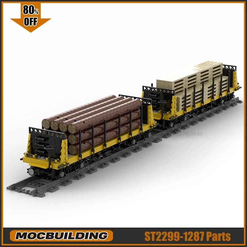 Legname auto MOC Building Blocks City Train Technology mattoni fai da te assemblato modello di trasporto giocattoli creativi educativi regali