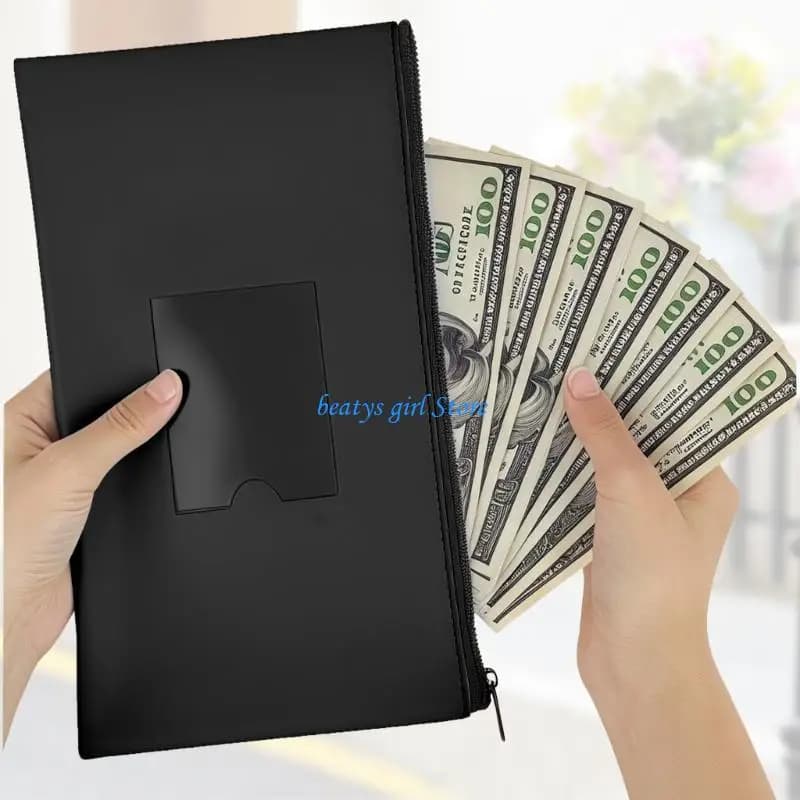 C7AB Borsa per per carte con busta trasparente in pelle PU resistente all'acqua