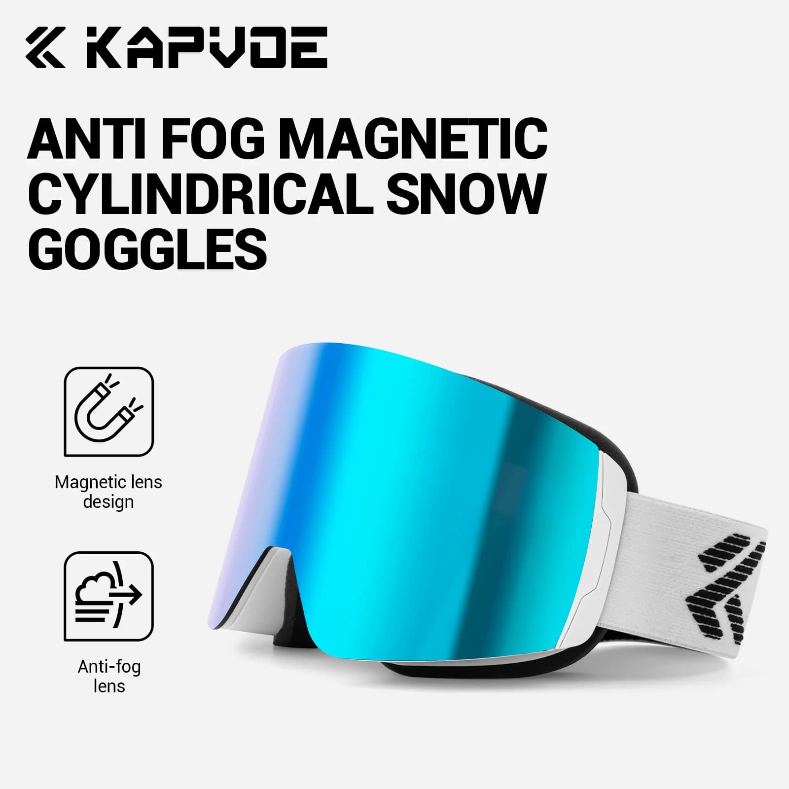 KAPVOE Nuovo Inverno Magnetico Anti-appannamento Occhiali Da Sci Fotocromatici Occhiali Da Sci All'aperto Sport UV400 Sci Snowboard Uomo Donna Neve