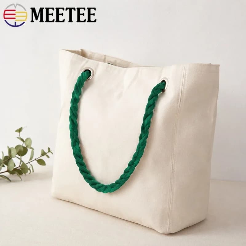 2M/5M 5-20mm Cotton Rope 3-Strand Twisted Cord Macrame Jewelry Home Hanging Bag Strap Craft Replacement Weaving Sewing Accessory
