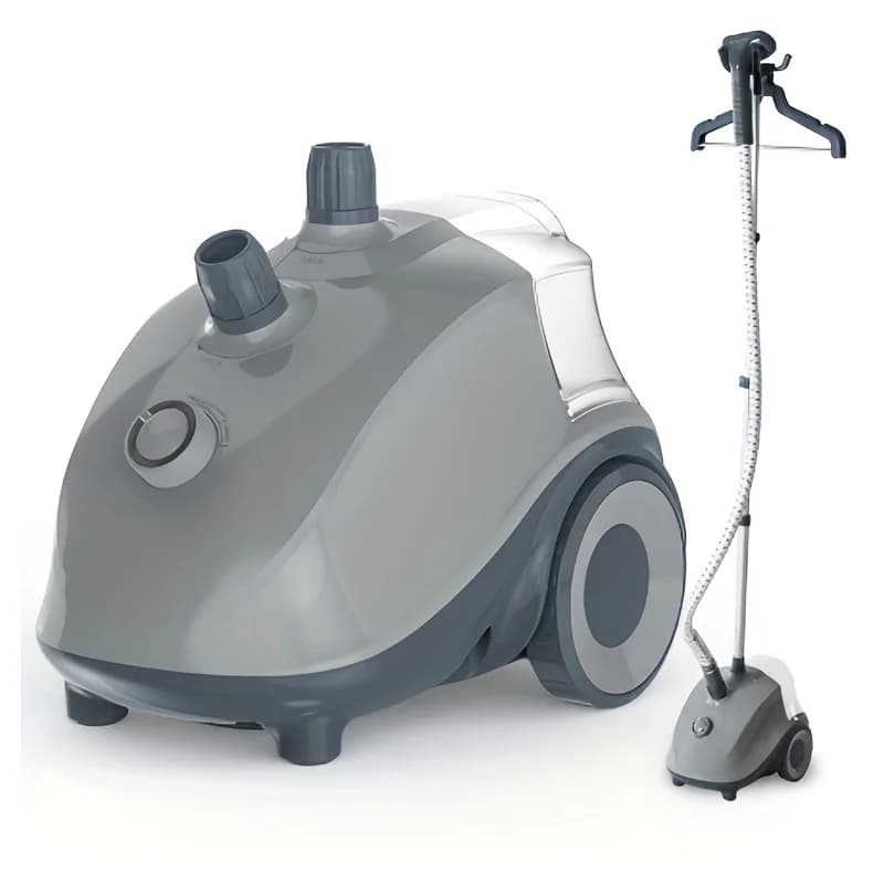 2 pezzi, 1500W, Potente Stiratore Verticale a Vapore per Vestiti, con Ruote, Serbatoio Acqua da 1,7L per 55 Minuti