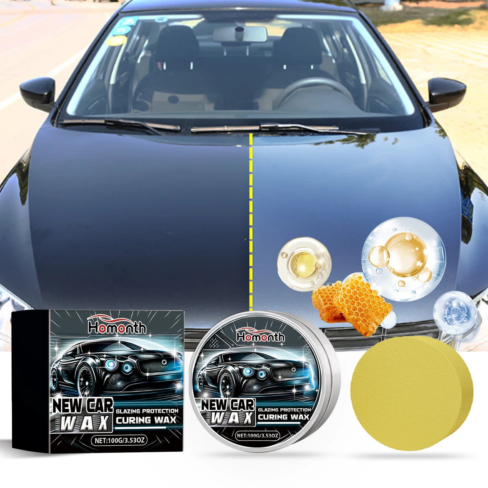 Il strato protettivo di lunga durata della cera di rivestimento nano per auto al grafene migliora la finitura lucida profonda per il settore automobilistico ripristina la lucentezza lucidante