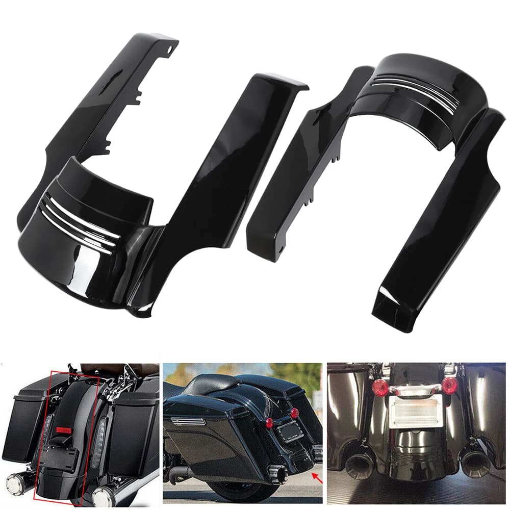 Estensione del parafango posteriore allungato per moto per Harley Touring Street Road Glide Bike 2009 2013 2012 2011