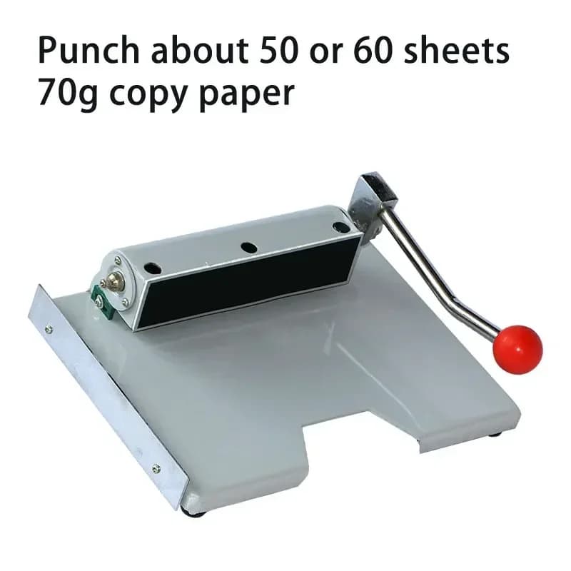 Nuovo aggiornamento Documento Punzonatura Rilegatrice Manuale Perforatrice Dati Puncher Voucher finanziario Cartella di file A4 Puncher Quadro Pe