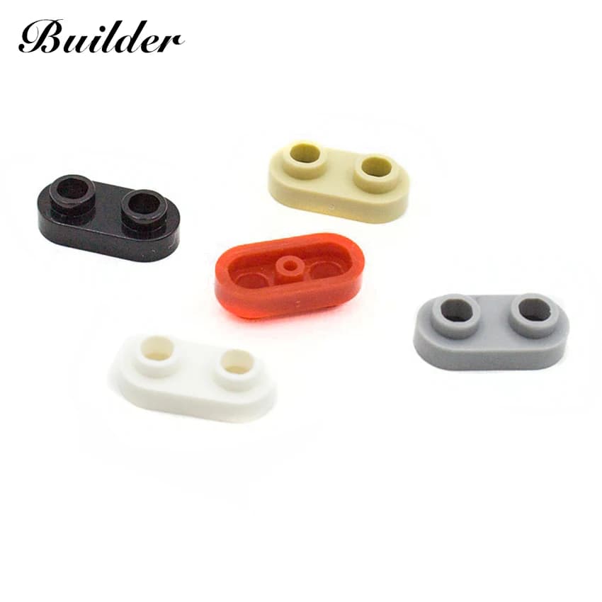 Little Builder 35480 Building Blocks 10PCS Piastra 1x2 Arrotondata con 2 Studs Aperti Per Parti di Mattoni FAI DA TE MOC Compatibile Major Brand