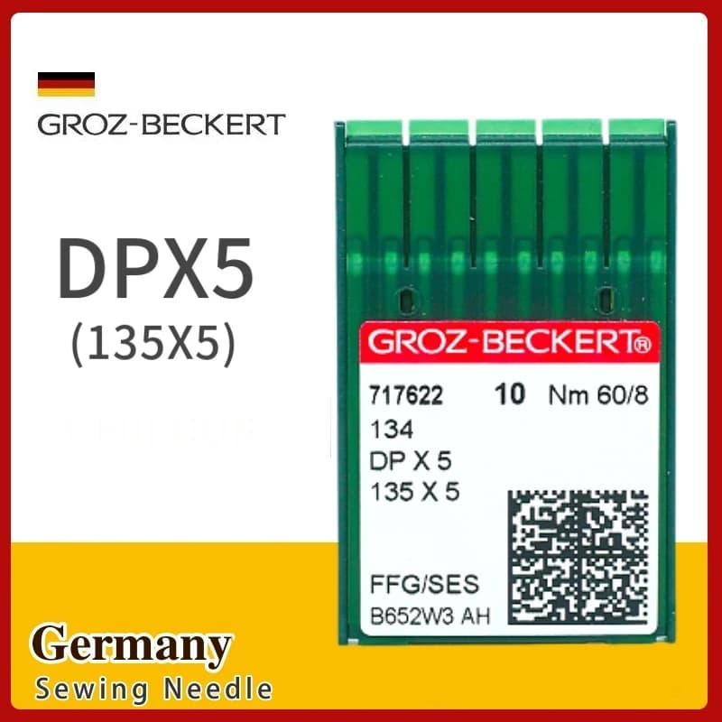 DPX5 Aghi per macchine da cucire industriali tedeschi Groz-Beckert Canu:20:05 1 134 135X5 SY 1955 DPX5 NM:90 TAGLIA:14