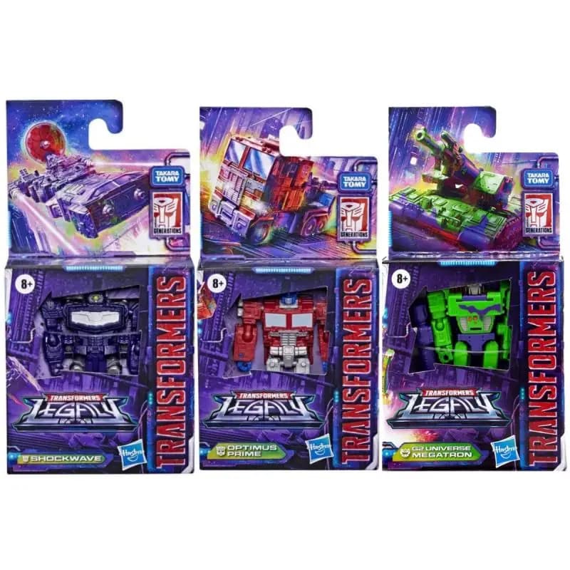 Transformers Toys Generations Legacy Core Class Shockwave Optimus Prime G2 Megatron 3,5 pollici Action Figure Toy Gift