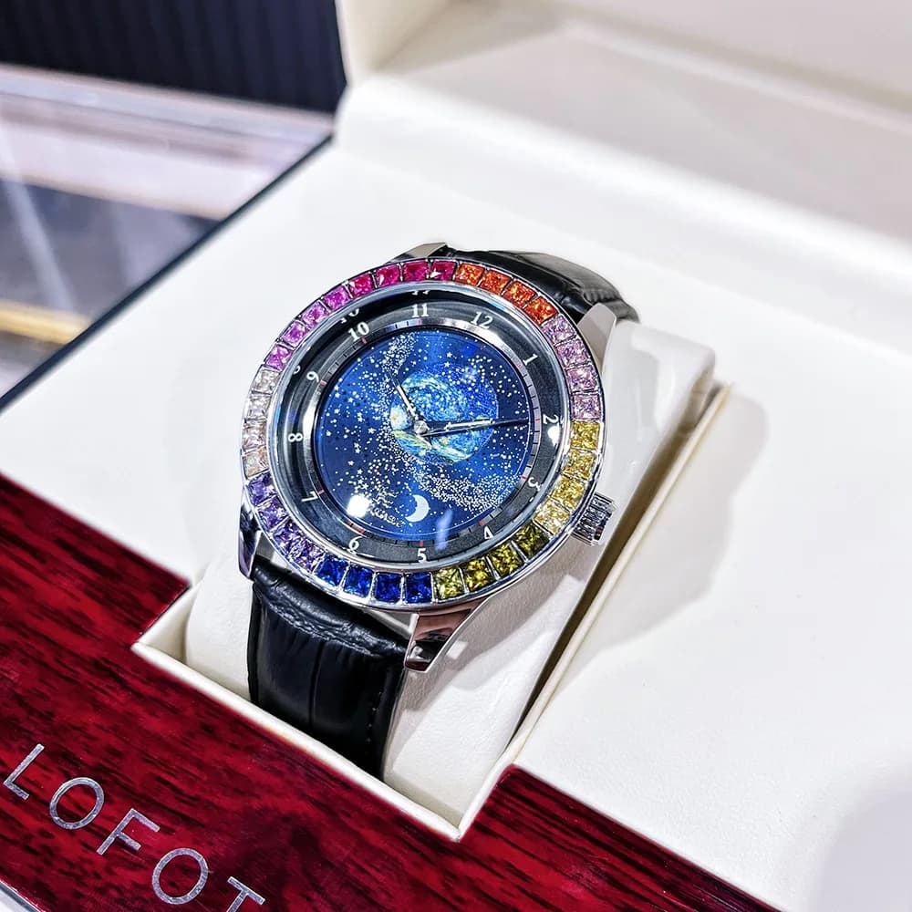 Orologio Meccanico Automatico da Uomo in Acciaio Inossidabile, Nuova Serie Cielo Stellato, Luminoso e Impermeabile