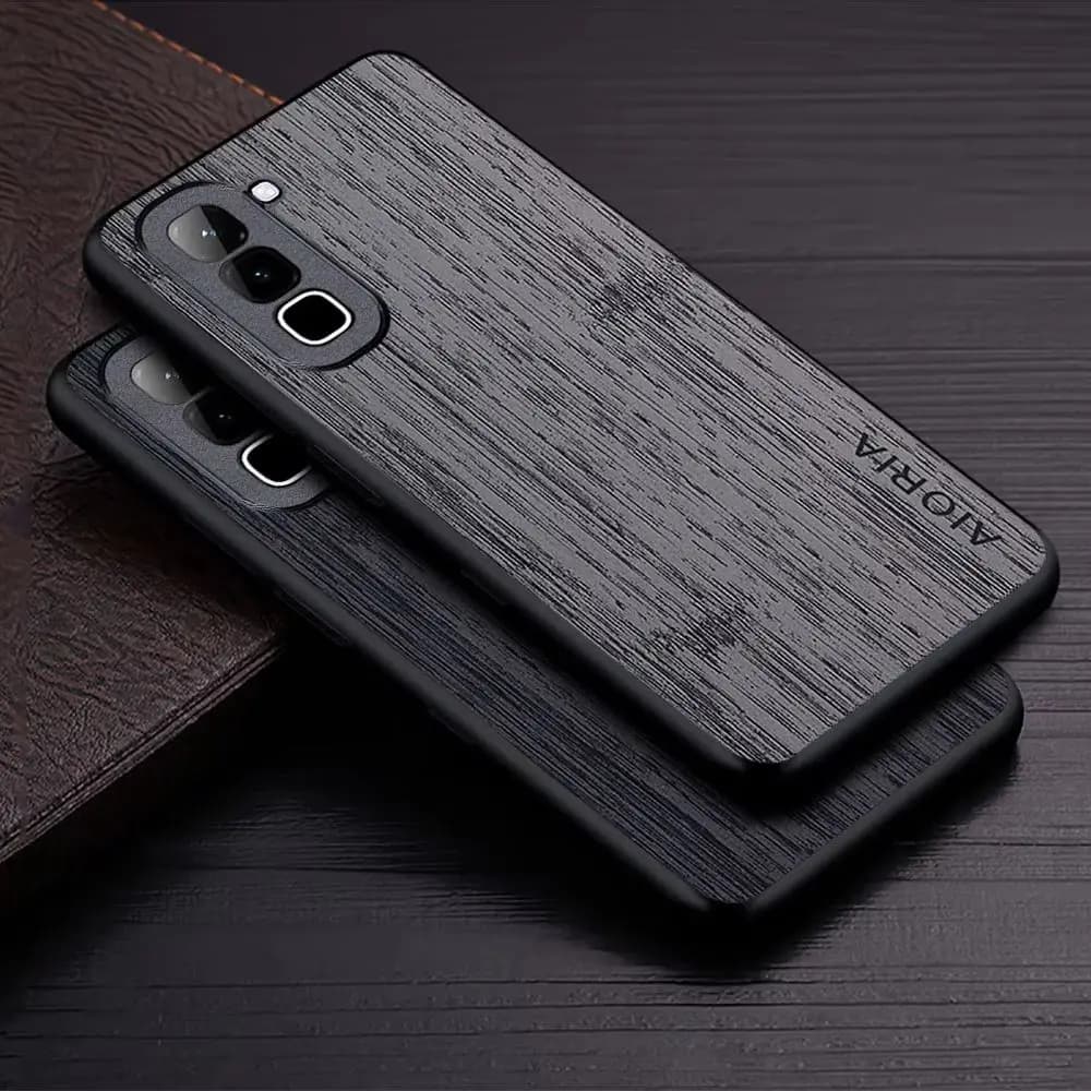 Case for infinix Hot 70 60 pro Hot 60i 50 Pro 4G Straight Wood Grain Vegan PU Leather phone cover funda for infinix hot 70 case