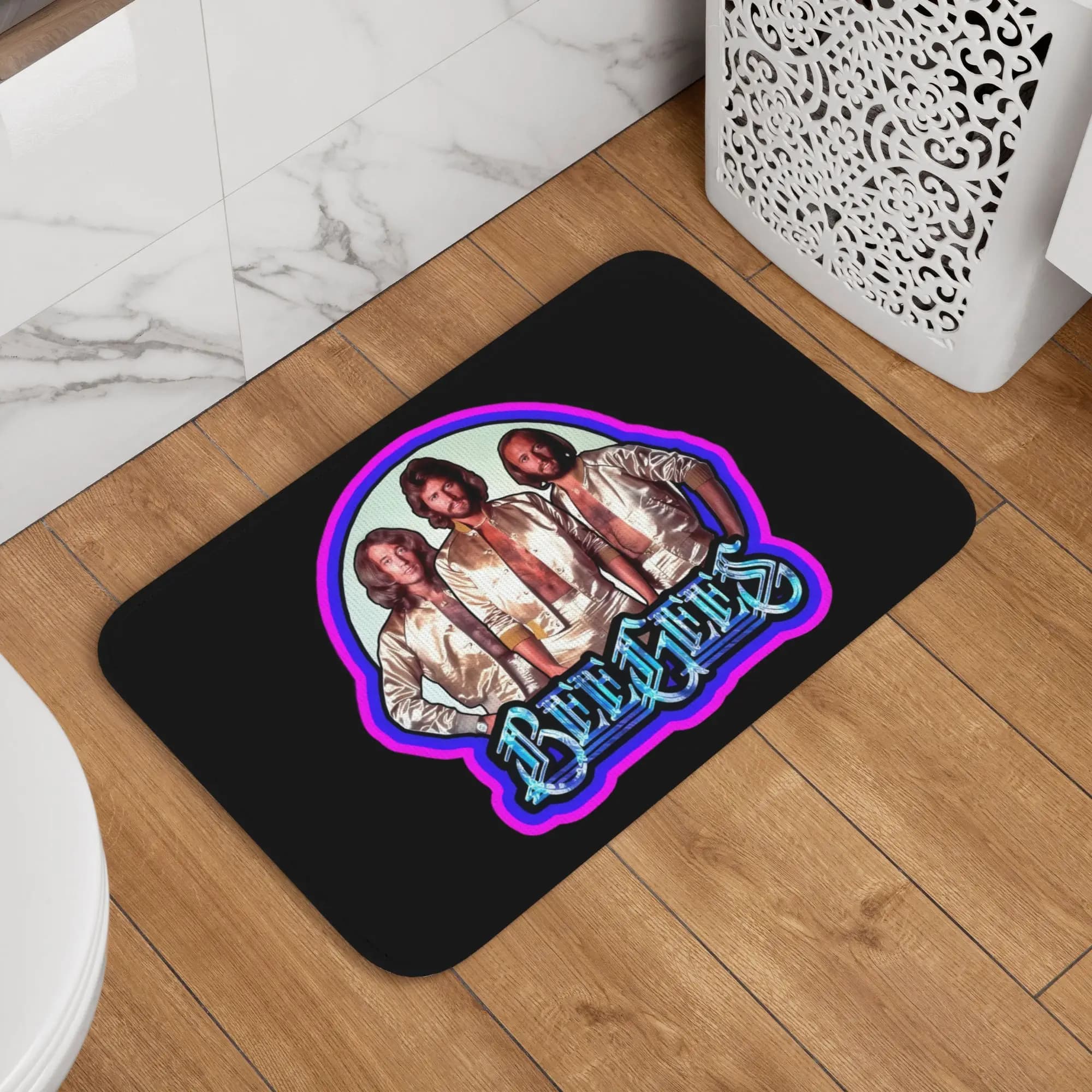 Tappetino personalizzato Bee Gees Band, tappetino antiscivolo per musica pop, tappeto per bagno, cucina, camera da letto, 40*60 cm