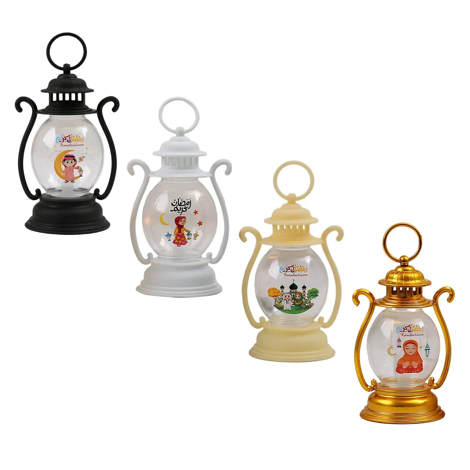 Ramadan Lantern Ramadan Gift Wind Lantern Tabletop Lantern Eid Mubarak Candle Lantern for Event Wall Garden Outside Festival