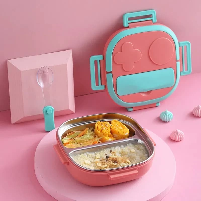 Contenitore per Alimenti Portatile in Acciaio Inox 304, Lunch Box per Bambini, Studenti, Campeggio, Picnic, Frutta, Bento Box