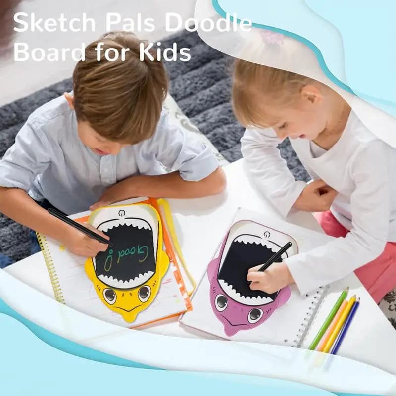Blocco da disegno squalo LCD Giocattolo da disegno elettronico Tavoletta da scrittura educativa Tavoletta da disegno per bambini Tavoletta da disegno Doodle Board per bambini