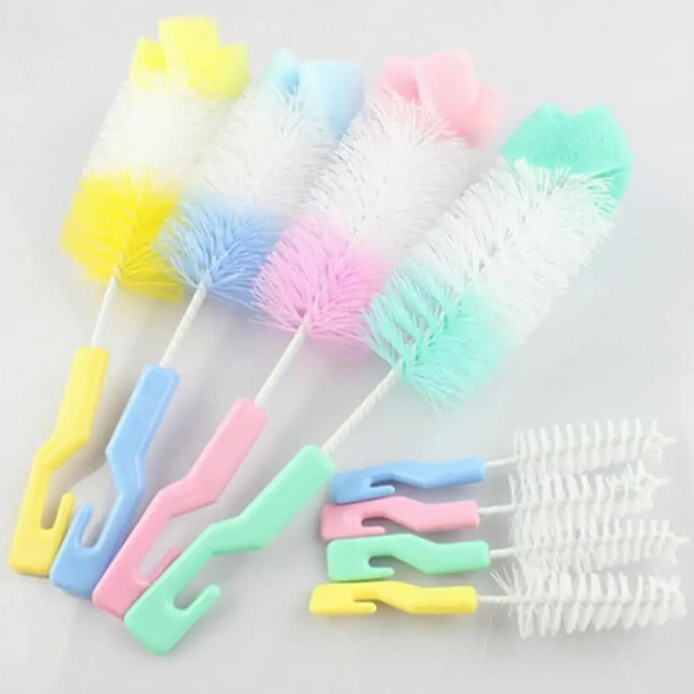 1PC Competitive Price Small Bottle Cleaning Brush Baby Pacifier Brush Nylon Glass Bottle Brush Two-piece Milk Bottle Set
