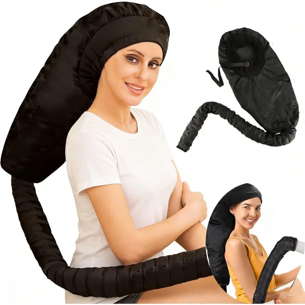 Haircap with Adjustable Diffuser, Background Treatment Hat, Improved Heat Protection with Elastic Band