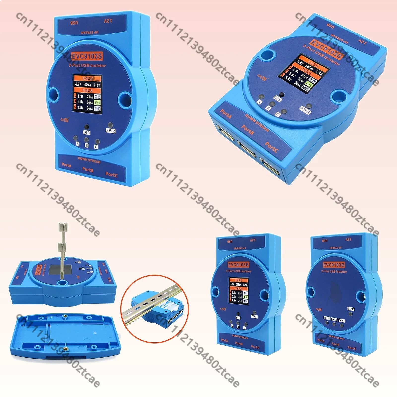 USB2.0 High-Speed Isolator 1 to 3 480Mbps USB Hub 1500V Isolation Voltage Multi-Interface Expander