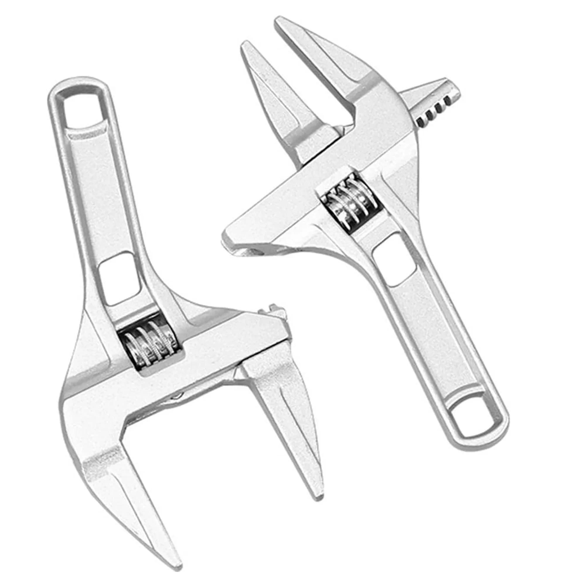 Adjustable bathroom wrench - Universal multifunctional aluminum alloy key for removing nuts and screws