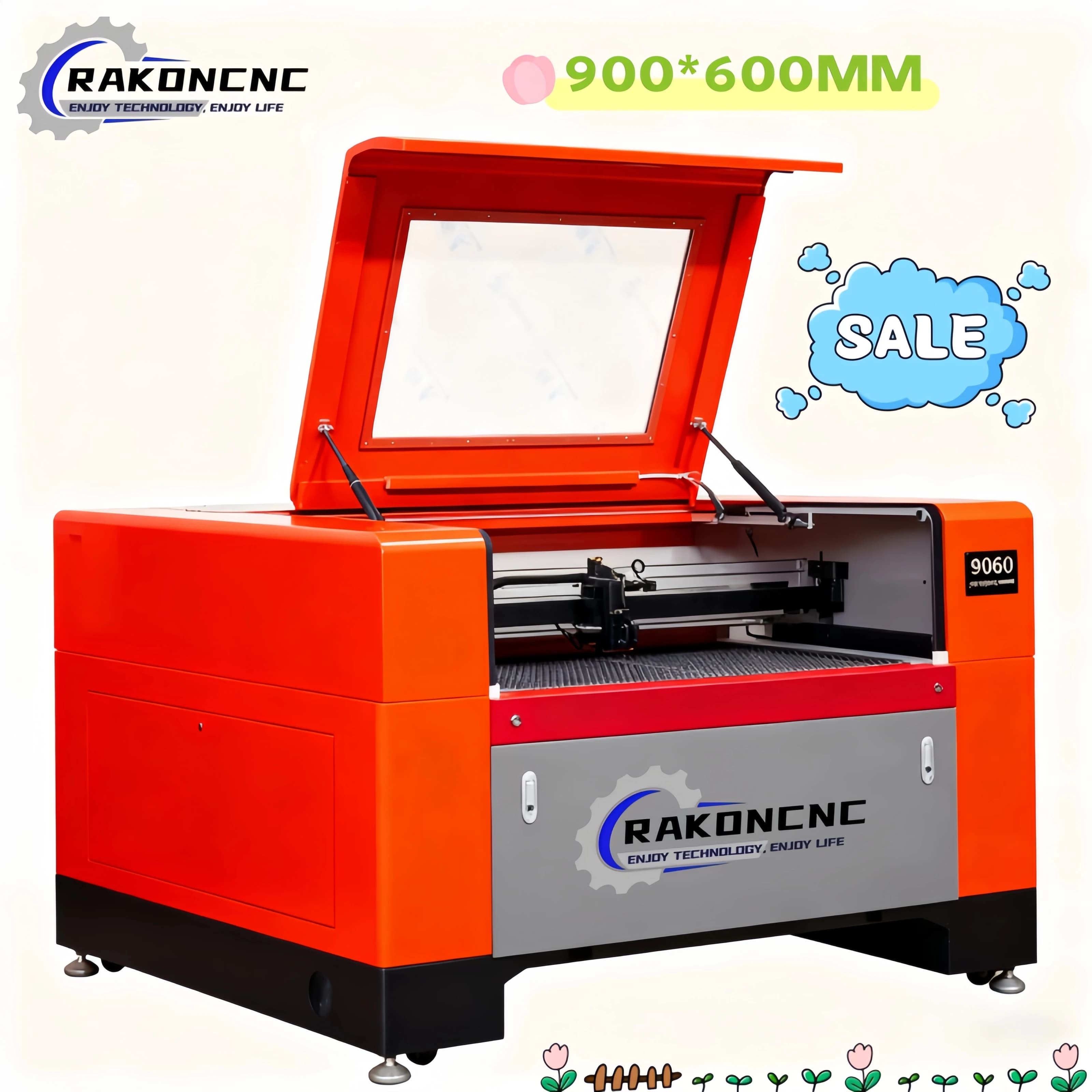 Macchina per incisione laser Co2 Reci 80w 100w 130w 60W Mini macchina laser CO2 CNC Macchina da taglio laser da tavolo 3D ad alta precisione