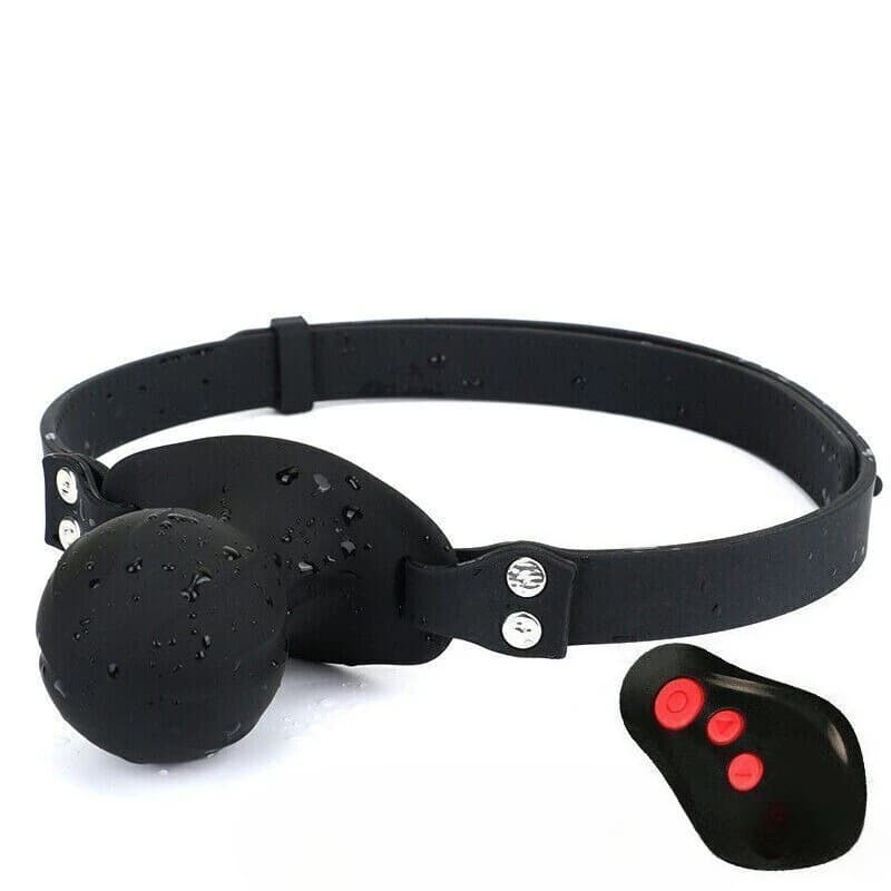 Wireless Remote Control Electri Shock Open Mouth Gag Bandage Slaves Ball Gag for adult sex toys