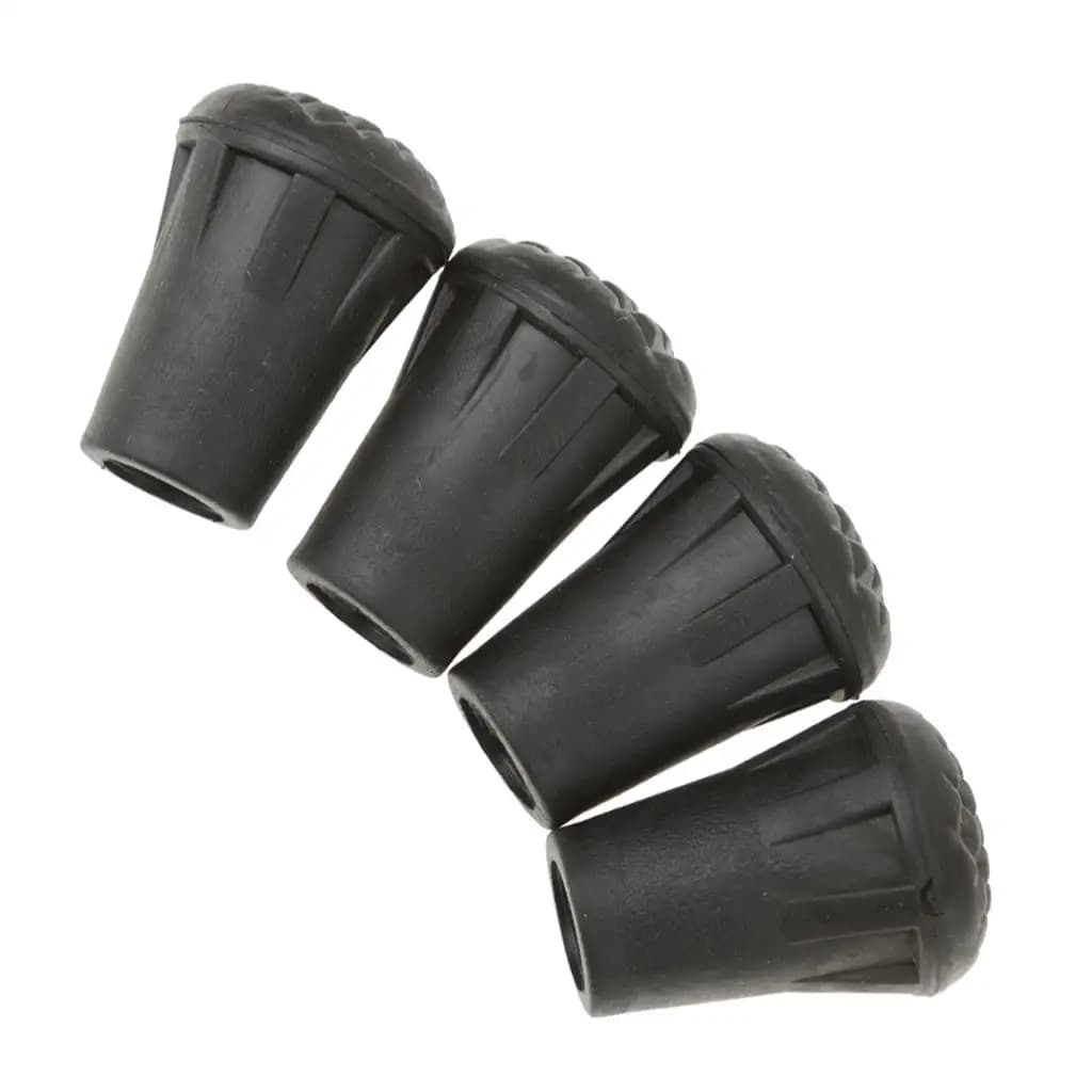 Durable Rubber Hiking Pole Tip Sleeve Anti-slip Cap Replacement for Multifunction Trekking Stick Gear