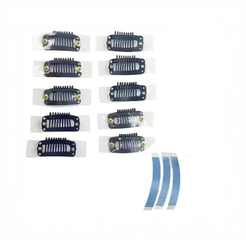 6/10pcs Snap Clips Set Wig Double-Side Adhesive Clips U-shape Clip Professional Hair Extension For Hair Bangs Hair Clips