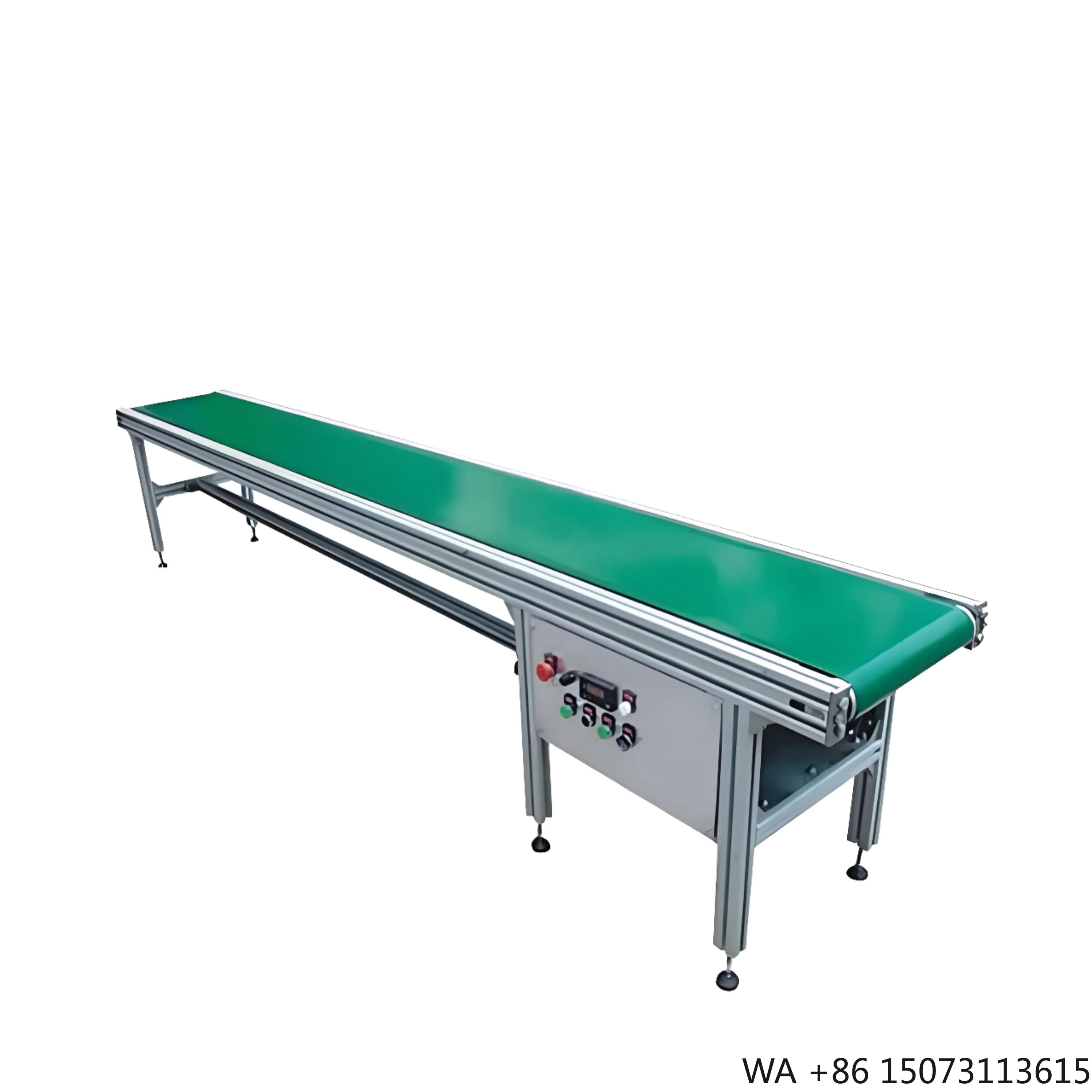 Adjustable speed PVC conveyor belt - Design with durable aluminum chain plate