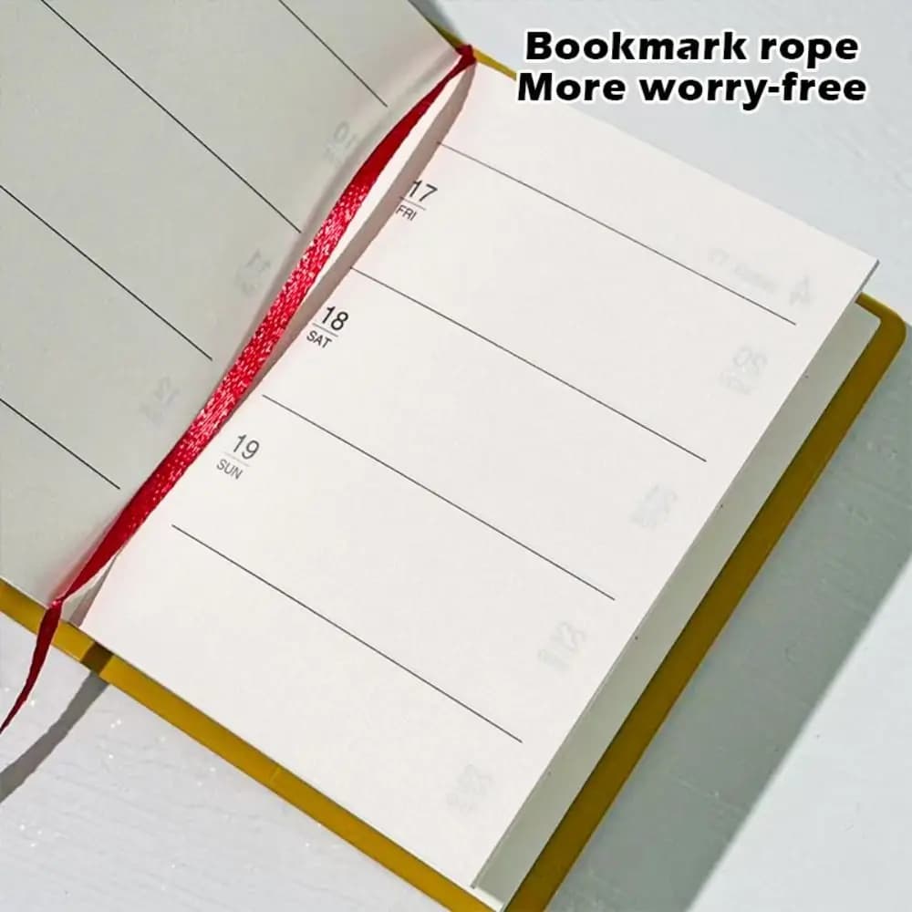Taccuino minimalista A7 in pelle PU portatile per cose da fare, agenda giornaliera, blocco note, regalo