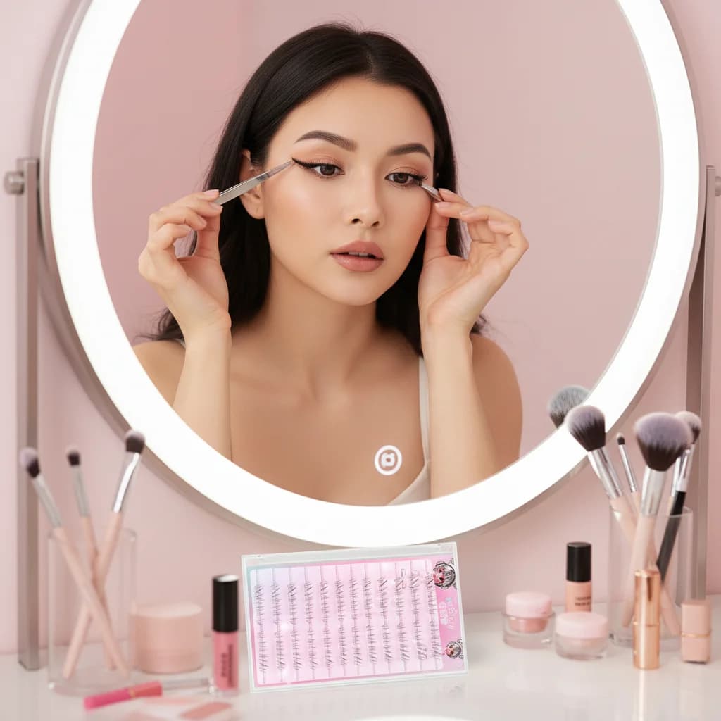 Fake lower eyelashes, soft and short, doll eye effect, for daily makeup and parties, for women and girls.