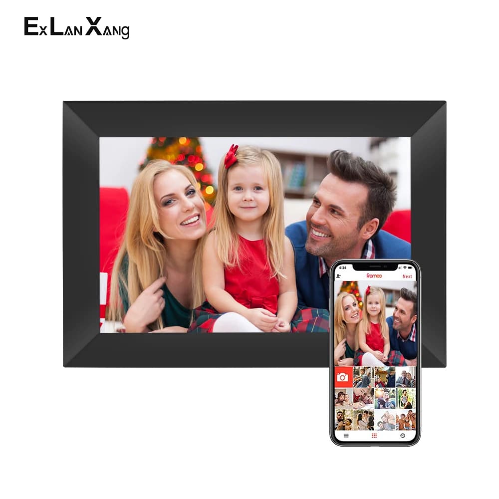 Frameo 10.1 Inch Digital Picture Frame, WiFi Electronic Frame, 1280*800IPS HD Intelligenc Digital Photo Frame,32GB Storage, Wall