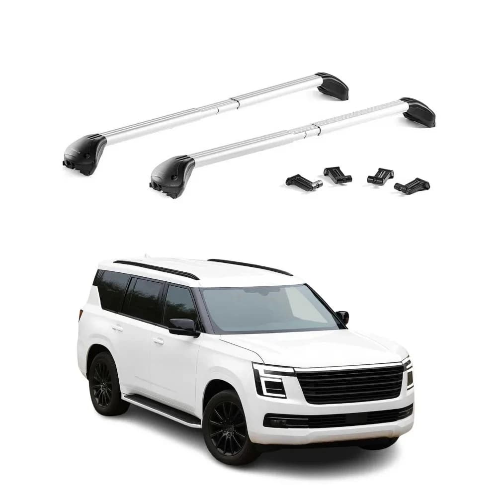 Roof Rack Cross Bars for Nissan Armada 2025 - Aluminum Silver Luggage Carrier