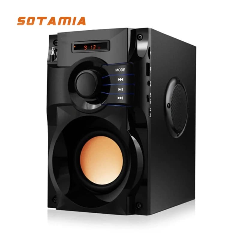 SOTAMIA 1PCS Explosive Wireless Bluetooth Smart Speaker Outdoor Portable Square Dance Audio Subwoofer Mobile Phone Audio