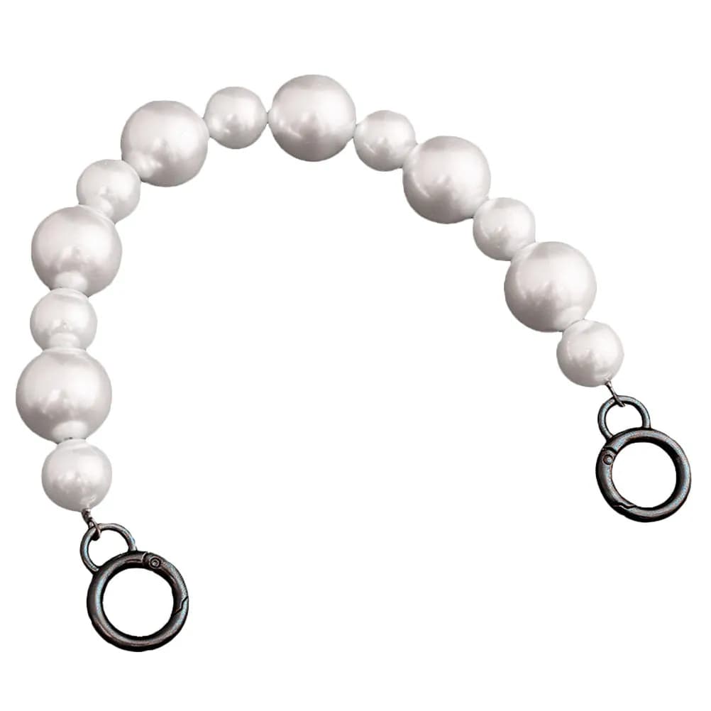 Catena per Borsa con Perle, Cinghia Decorativa Leggera ed Elegante per Borse e Pochette, Accessorio Fai-da-Te per Ragazze