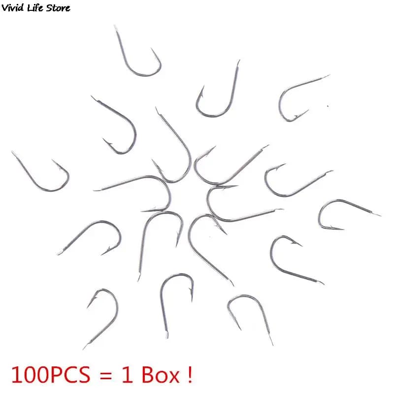 100 pcs 1 box high carbon steel circle owner freshwater fishing hooks strong fishing carp fishing equipment