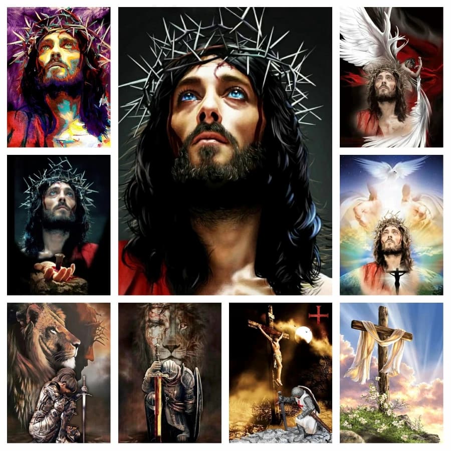 Jesus Christ Christan 5d Diamond Painting Art Ancient Religious Leader Diy Full Cross Stitch Mosaic Home Decor Gift